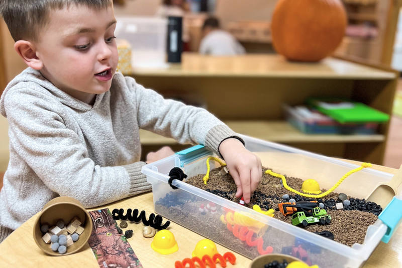 Construction Sensory Bin