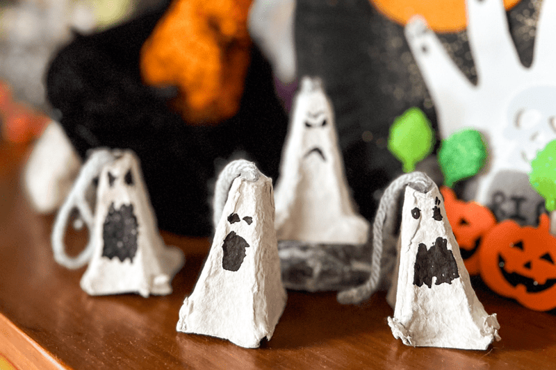 Egg Carton Ghost Craft for Kids: Easy Halloween Activity - Knowledge Crates