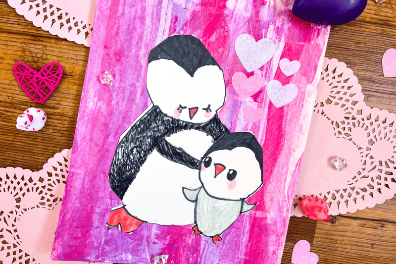 Valentine’s Day Crafts: Adorable Penguin Art for Kids - Knowledge Crates