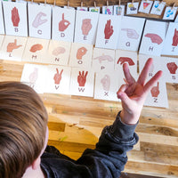 Child Learning with Braille and American Sign Language Kit for Kids