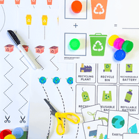 Printable Earth Day Activity Bundle for Preschool Scissor Practice