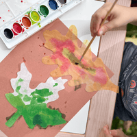 Woodlands Unit Study for Elementary Homeschool Watercolor Leaves Art